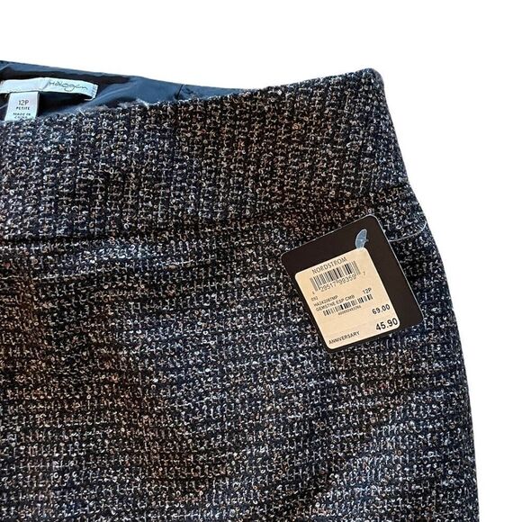 NWT HALOGEN Tweed Skirt Brown black size 12 P - Picture 6 of 7